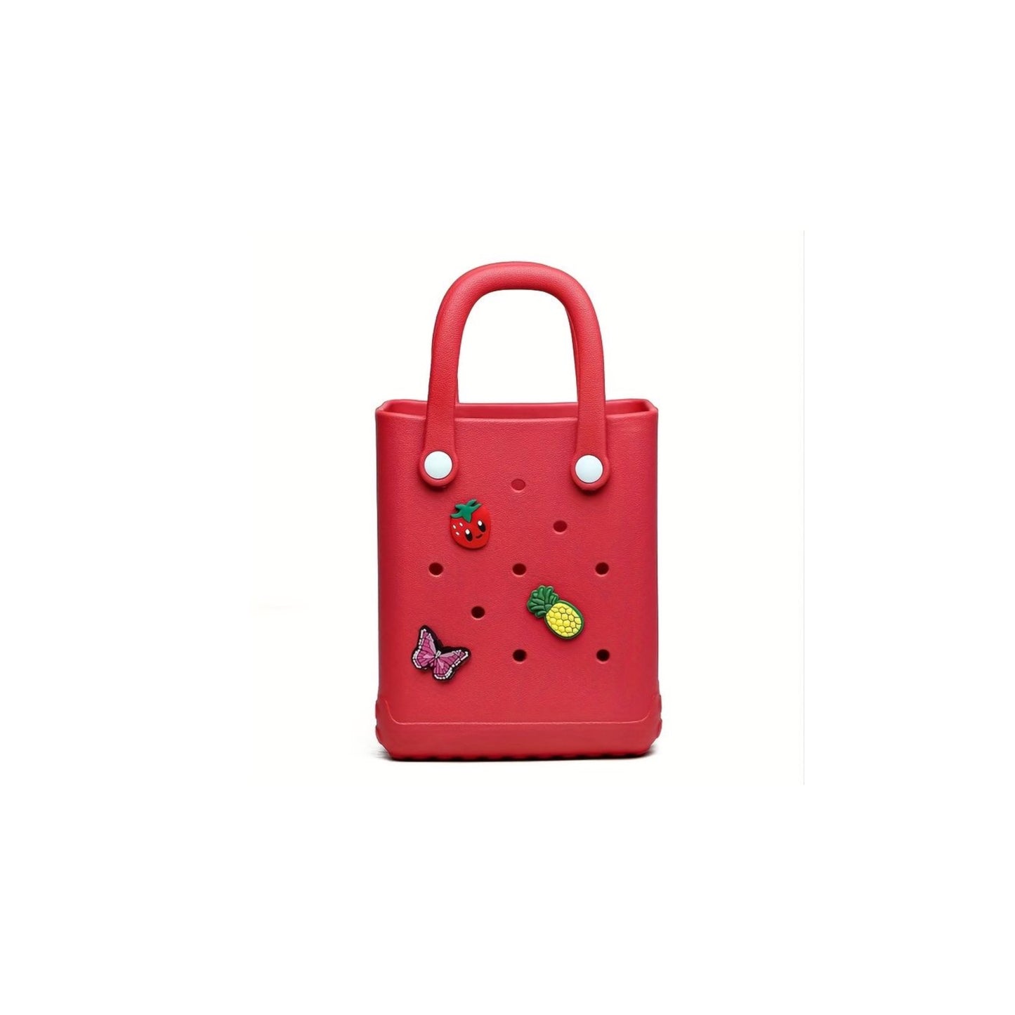 Mini red crocs bag