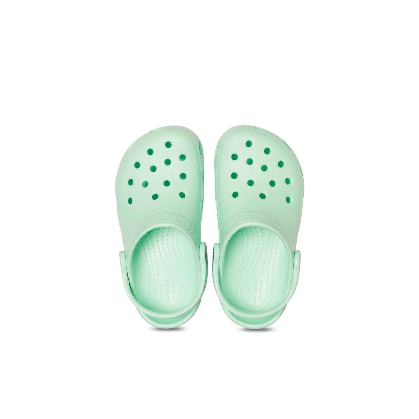 Classic mint green crocs