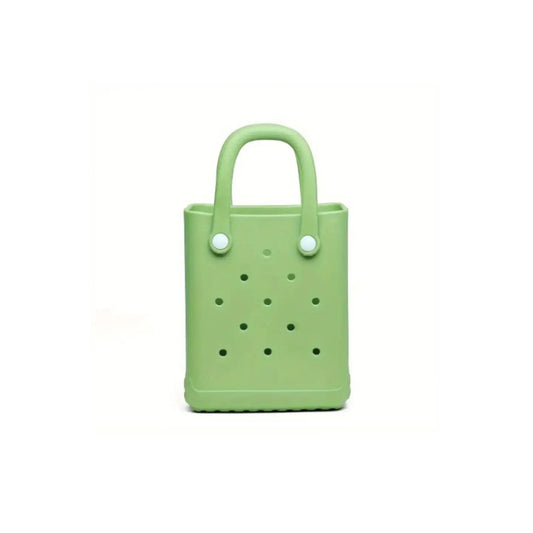 Mini green crocs bag