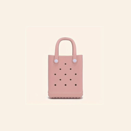 Mini pink crocs bag