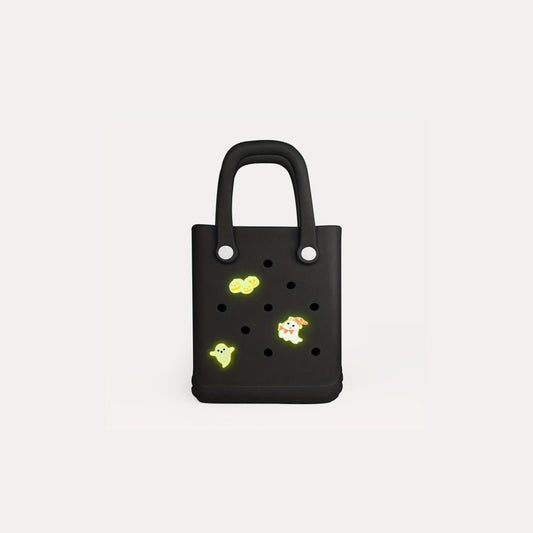 Mini black crocs bag